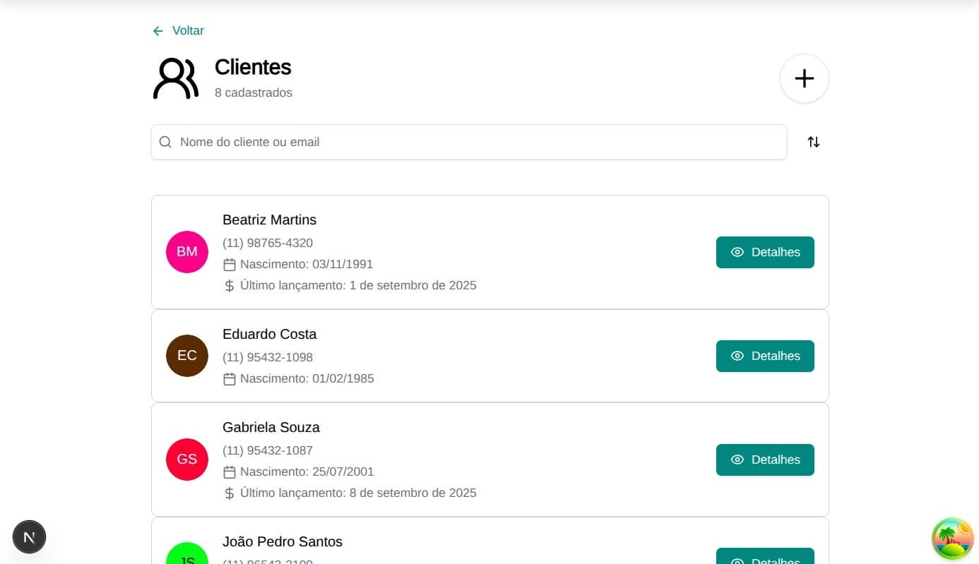 Carteira de clientes